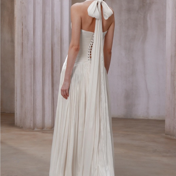 Uranie White Gathered Maxi Dress - Picture 2 of 6